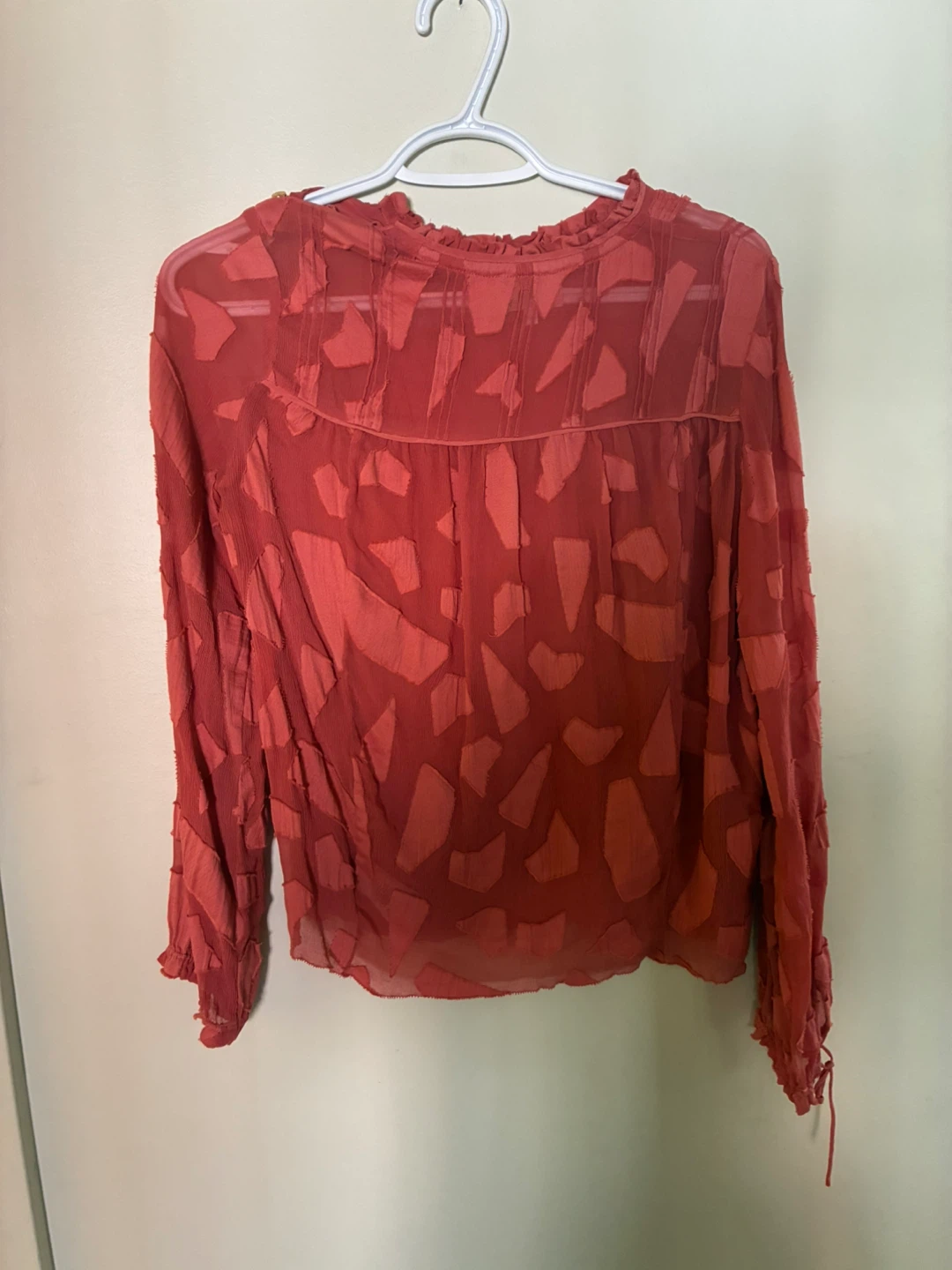 Wilfred Red patterned long-sleeve blouse