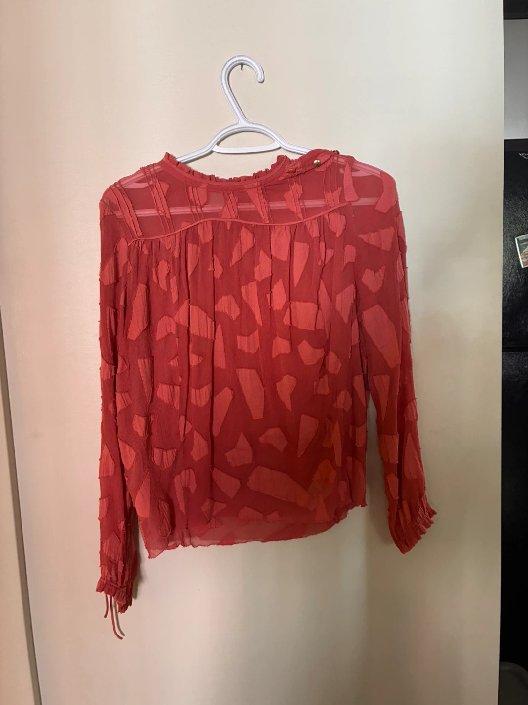 Wilfred Red patterned long-sleeve blouse - photo 2