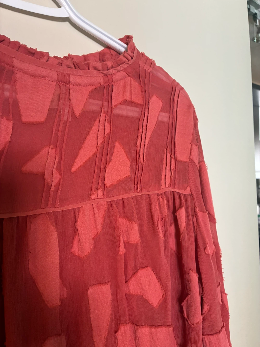 Wilfred Red patterned long-sleeve blouse - photo 3