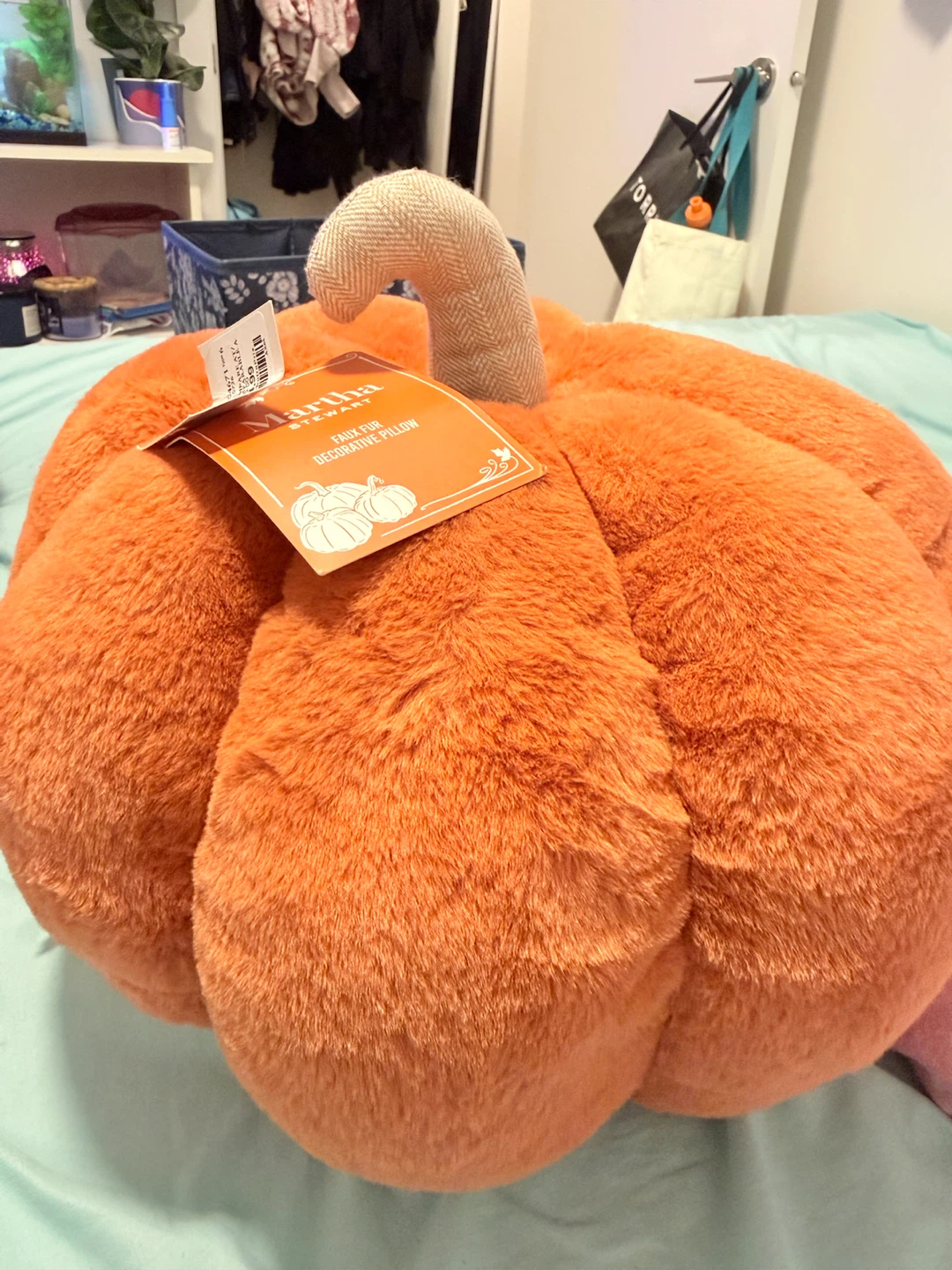 Martha Stewart Plush Pumpkin Decorative Pillow