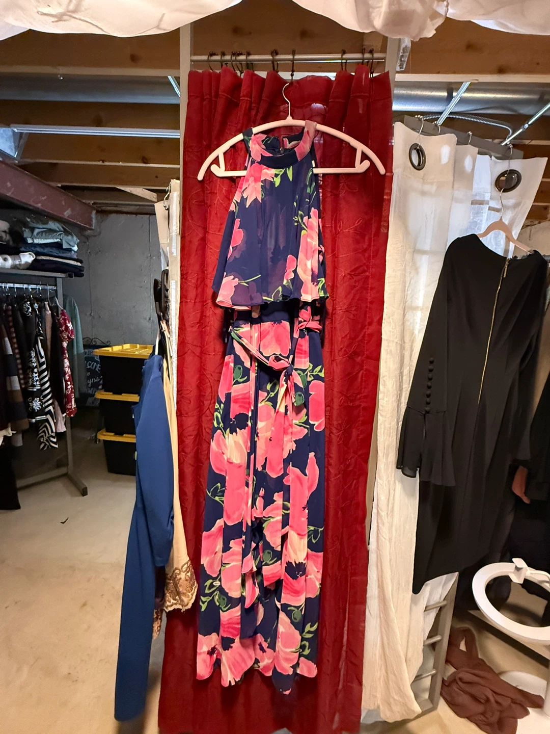 Navy Floral Maxi Dress - photo 2