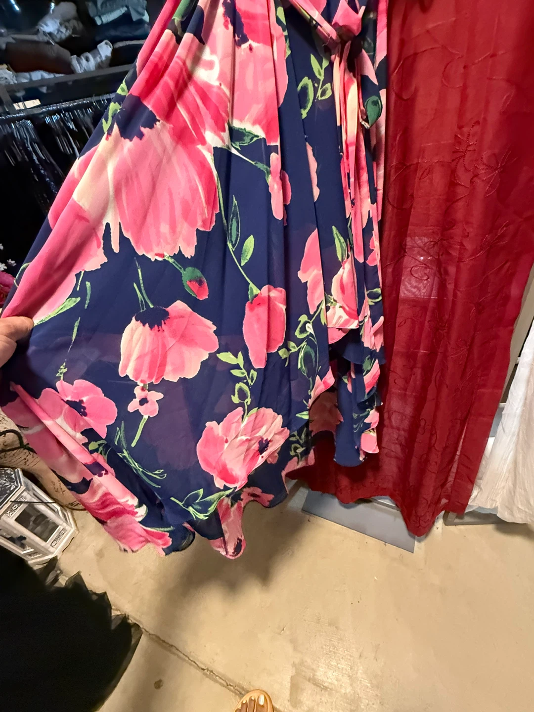 Navy Floral Maxi Dress - photo 3