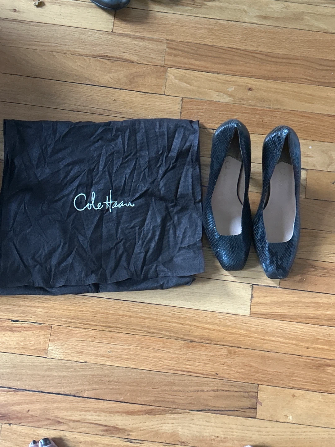 Cole Haan Black Snake  Heels