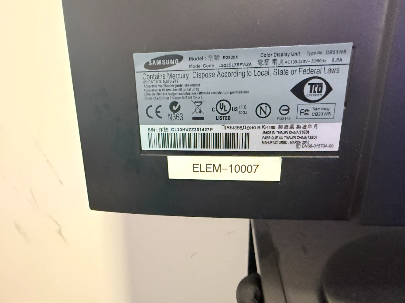 Samsung 23" Monitor E2320X - photo 3