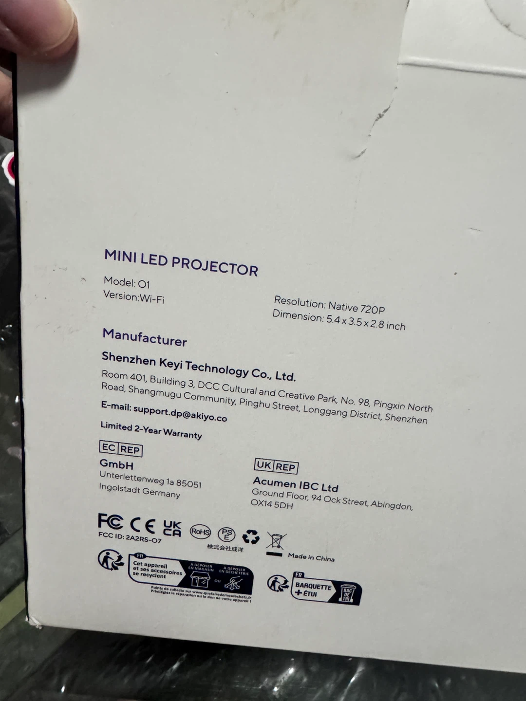 Akiyo O1 Wi-Fi Mini LED Projector - photo 2