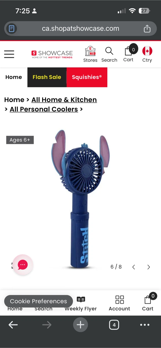 Disney Stitch Portable Tripod Fan - photo 3