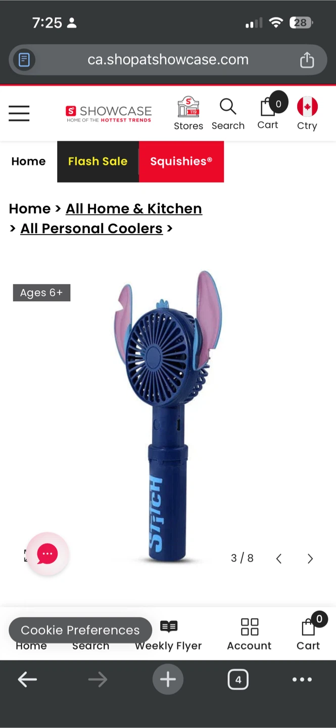 Disney Stitch Portable Tripod Fan - photo 5