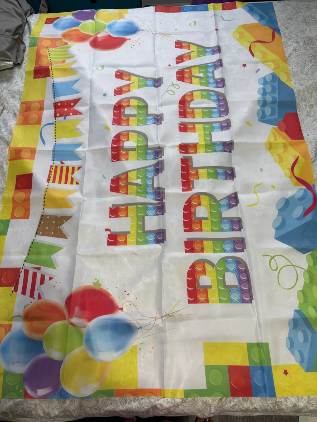 Building Block Theme Happy Birthday Banner
