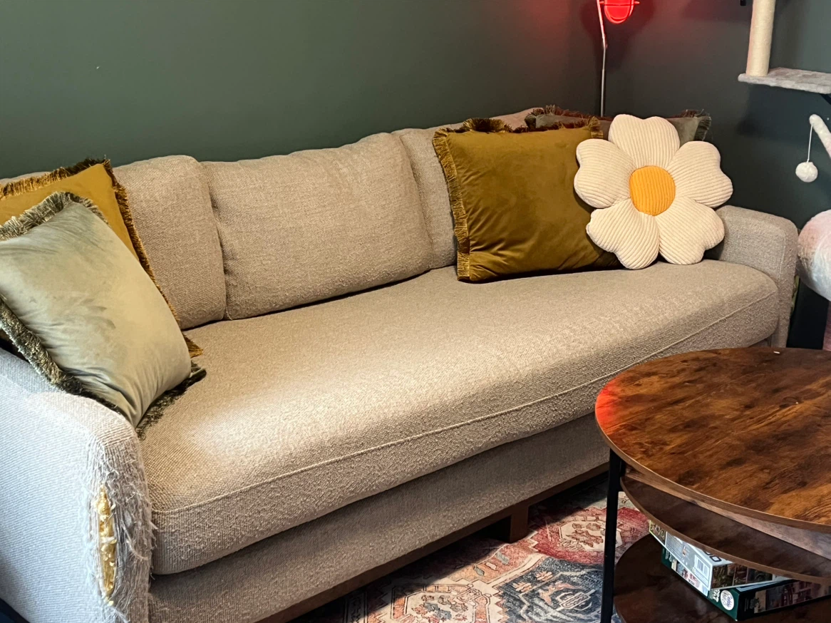 Large Beige/Taupe Sofa – Deep & Comfortable - photo 3