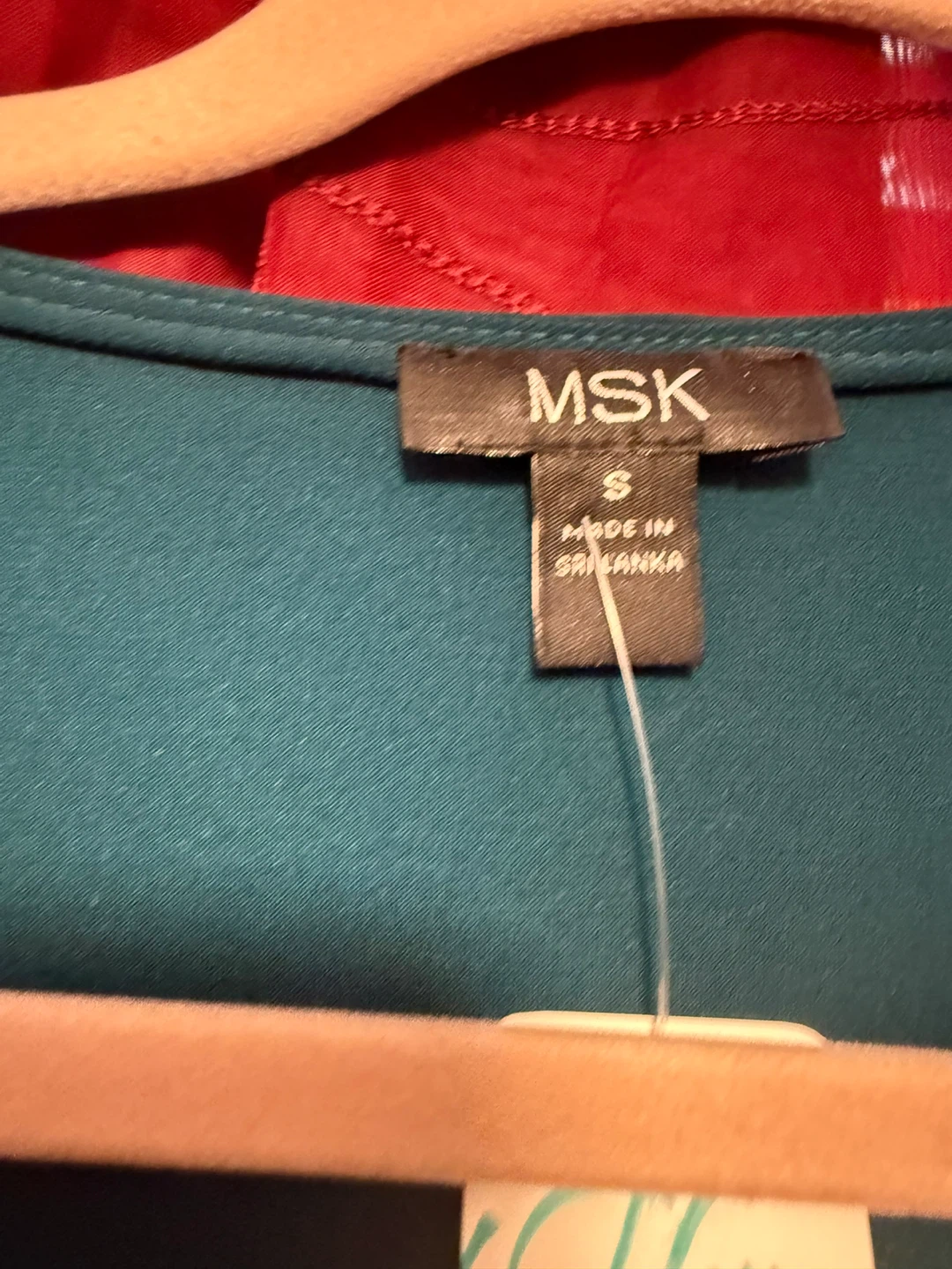 MSK Women's Teal Ruched Wrap Dress with Embellishment Size S - photo 5