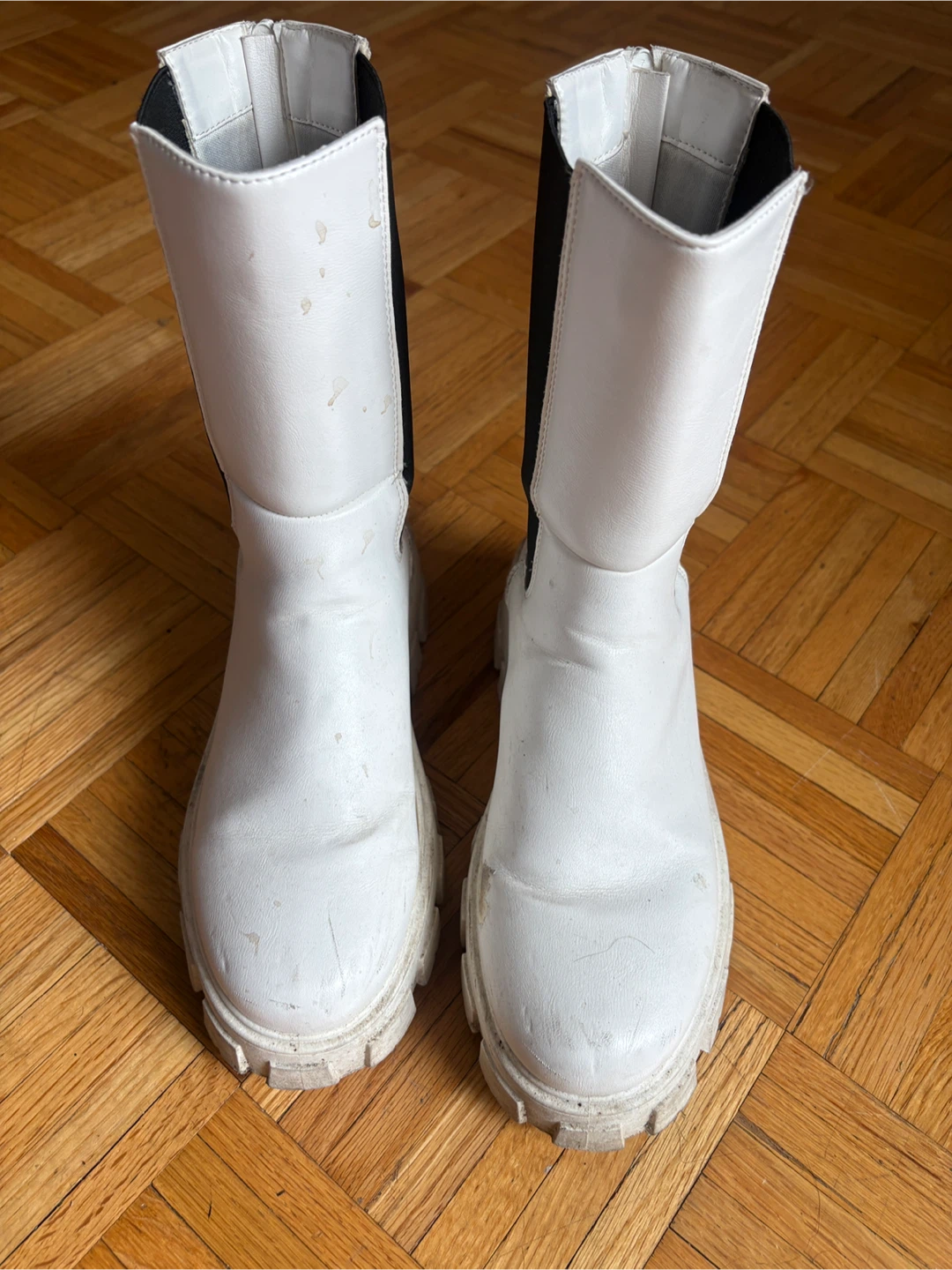 White Lug Sole Ankle Boots - photo 2