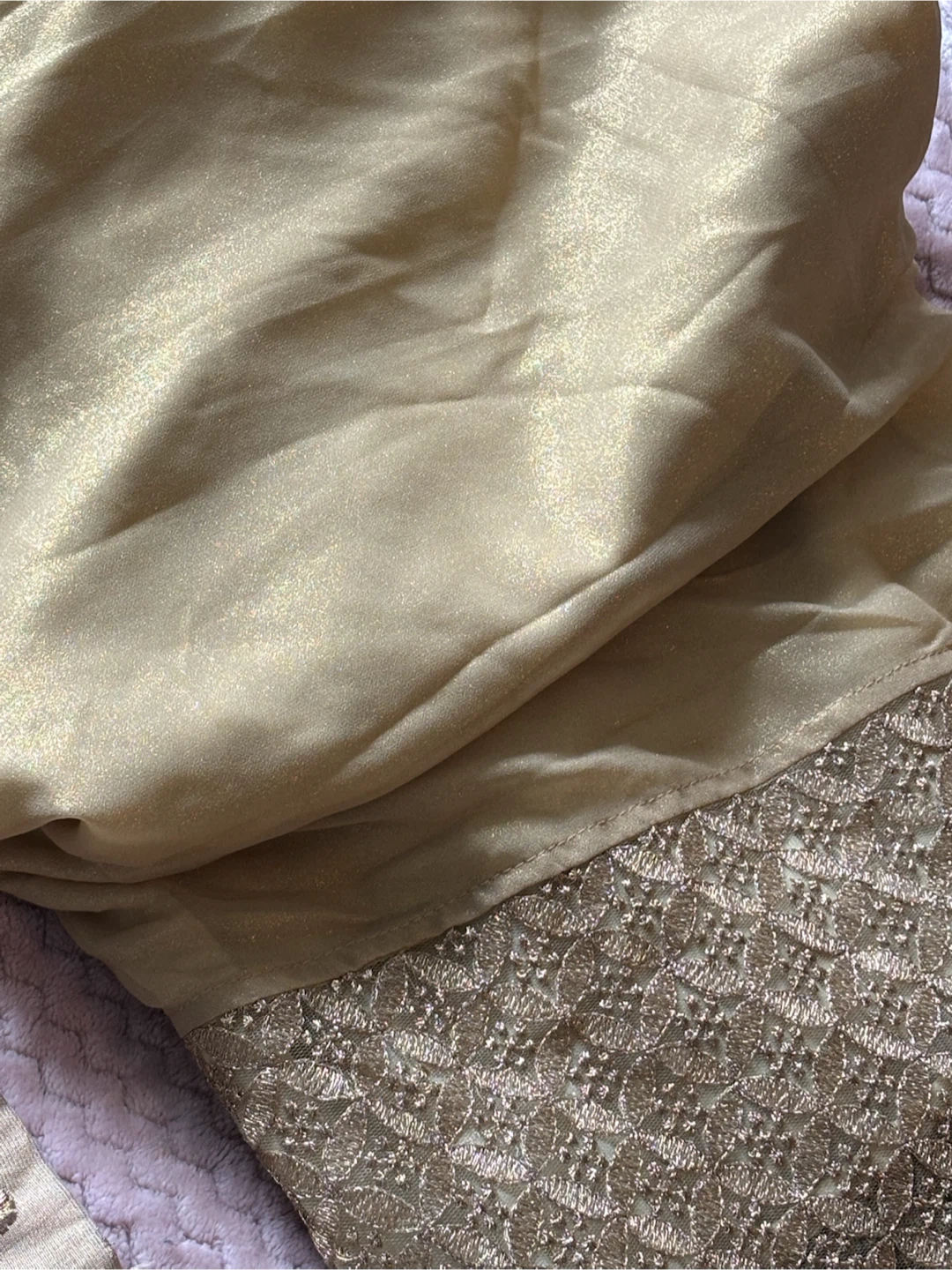 Gold Saree Fabric - photo 2