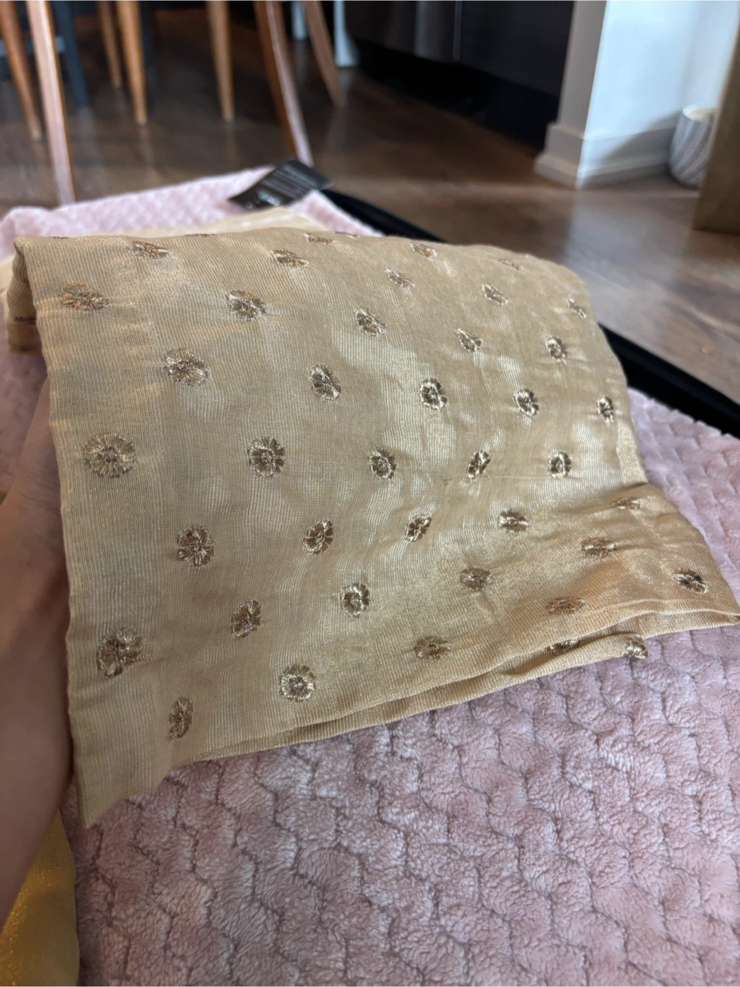 Gold Saree Fabric - photo 4