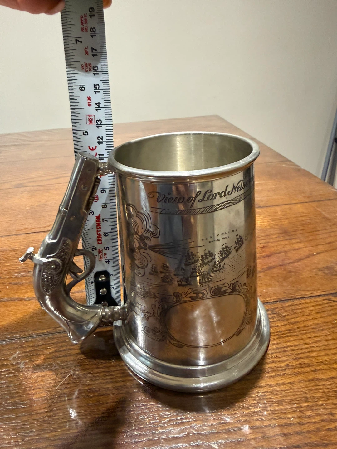 Vintage English Pewter Tankard - photo 4