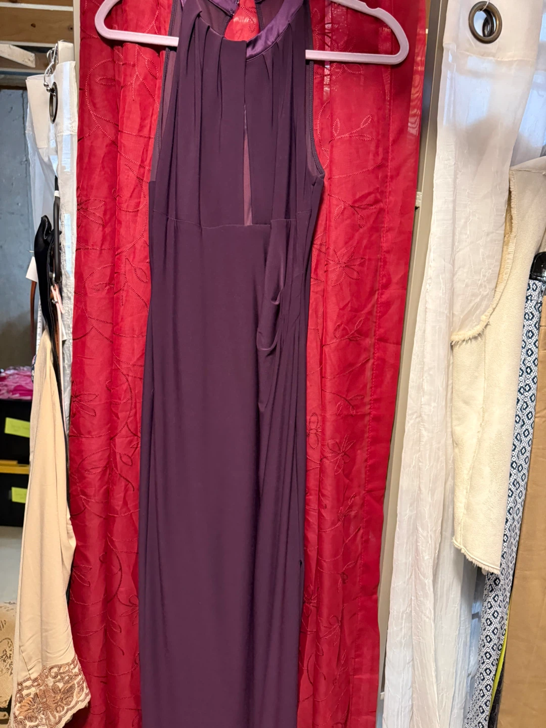 Women's Purple Halter Neck Gown - photo 2