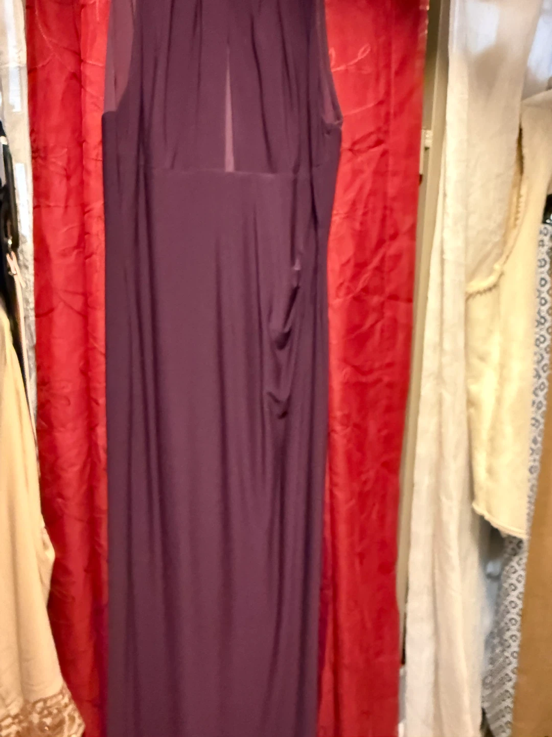 Women's Purple Halter Neck Gown - photo 3