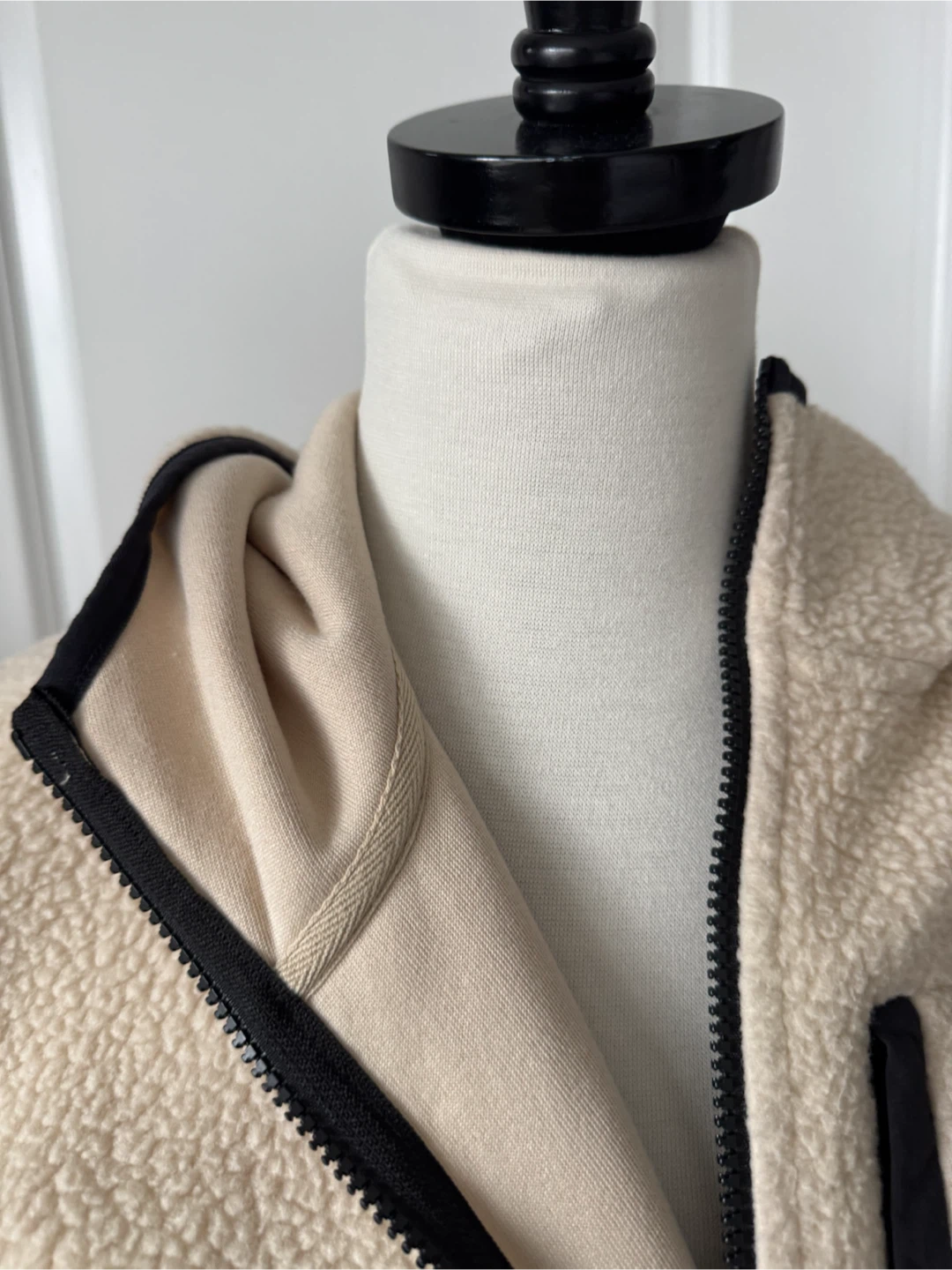 Levi's Cream Sherpa Fleece Hoodie Jacket - photo 2