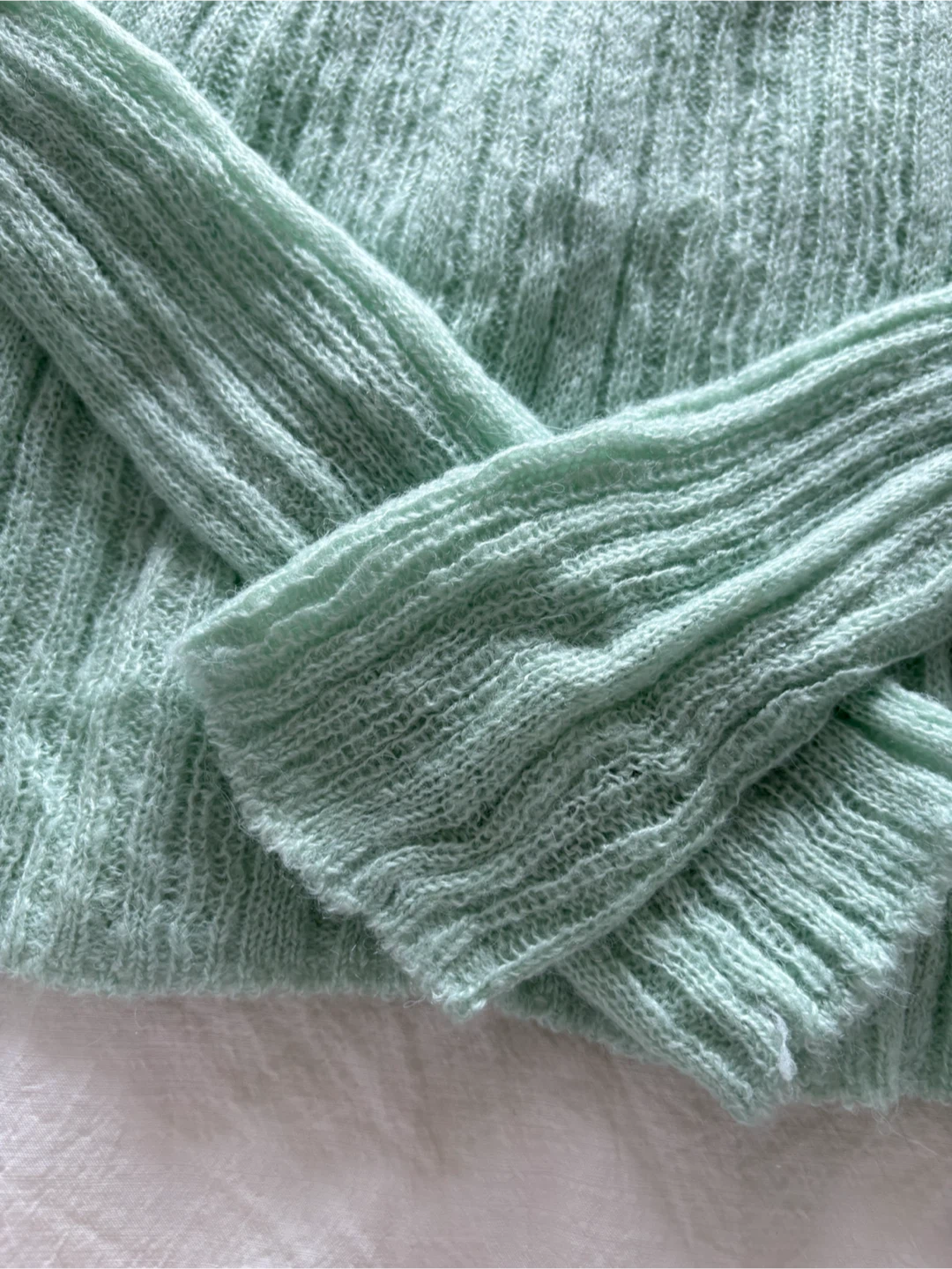 Korean Mint Green Knit Sweater - photo 3
