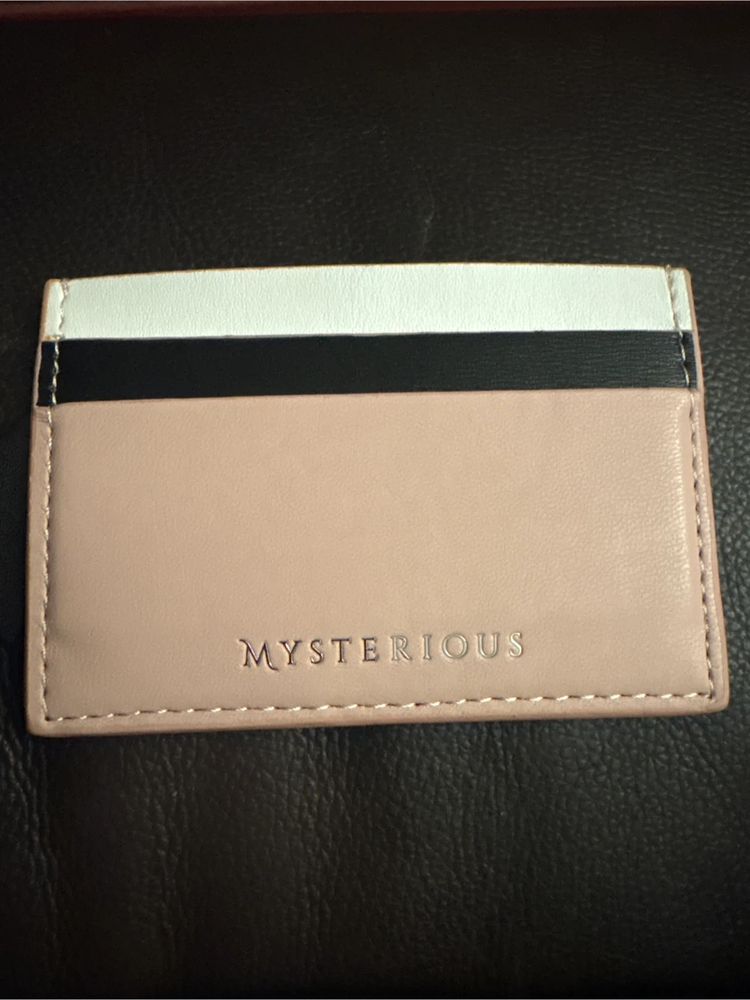 NEW Mysterious leather Card Holder with Drawstring Pouch - photo 4