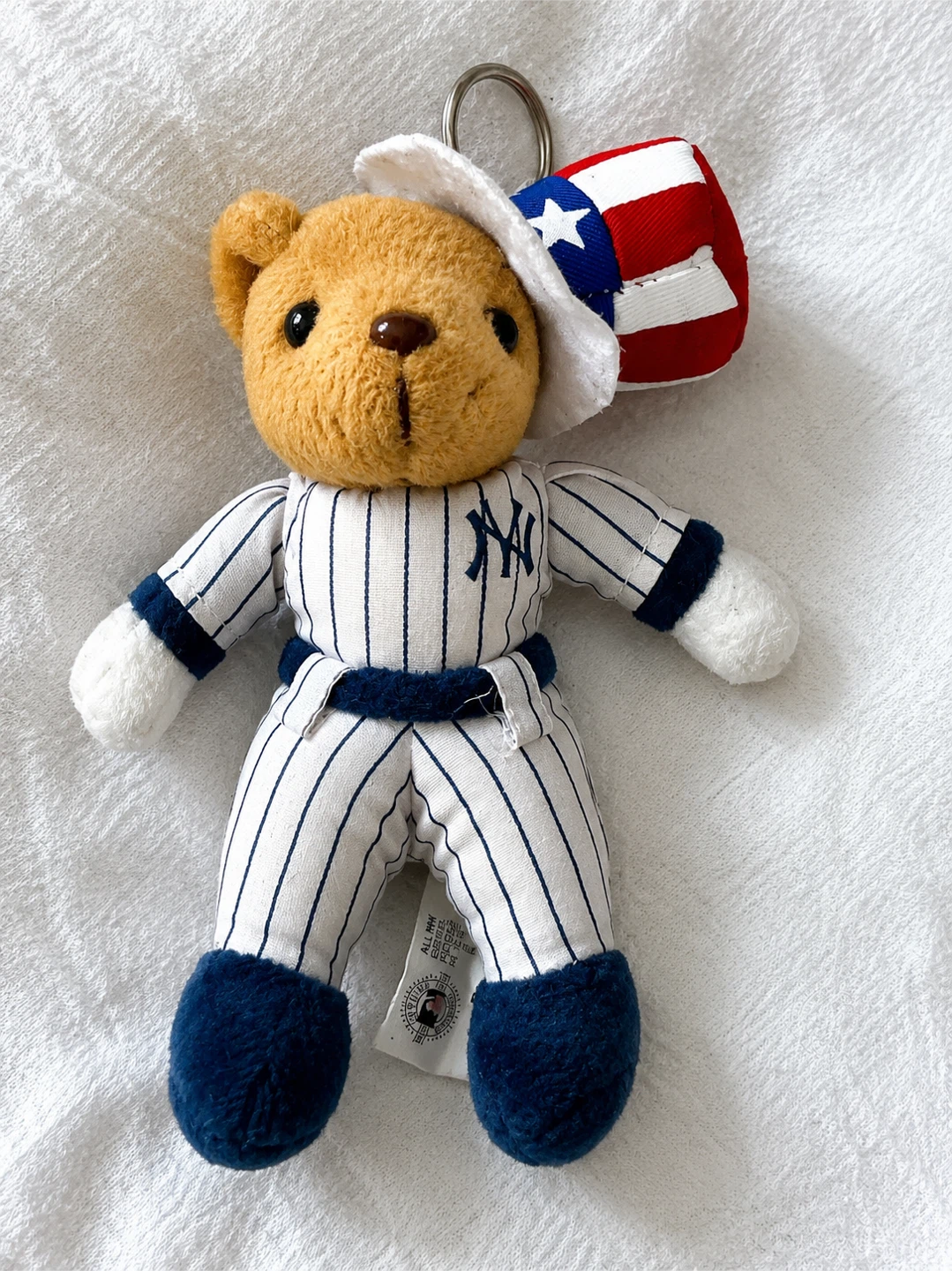 New York Yankees Baseball Bear Plush Keychain - photo 2