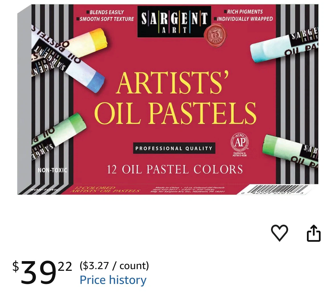 Sargent Art 12 Assorted Colors Oil Pastels - photo 3