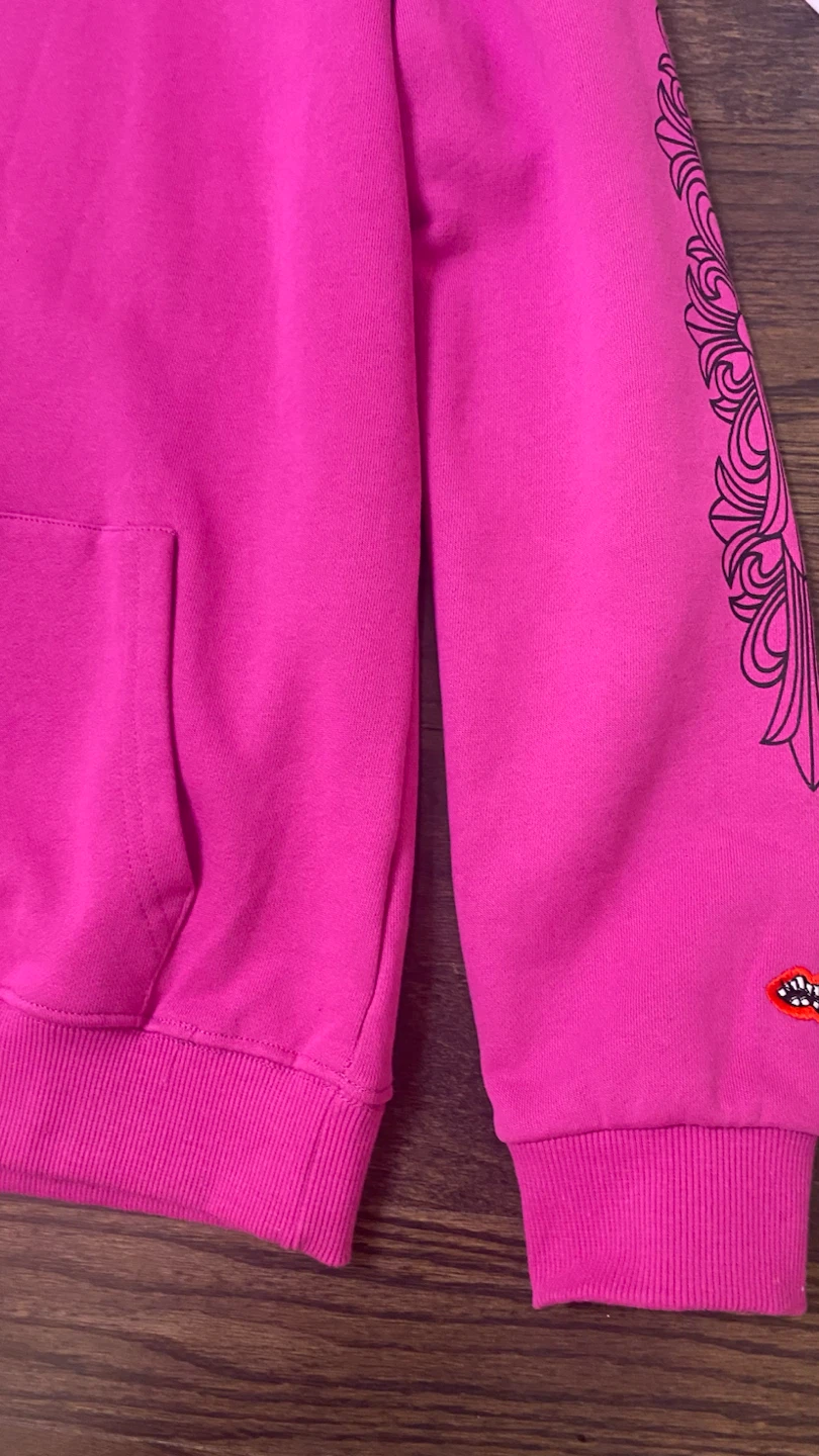 Chrome Hearts Pink Hoodie - photo 2