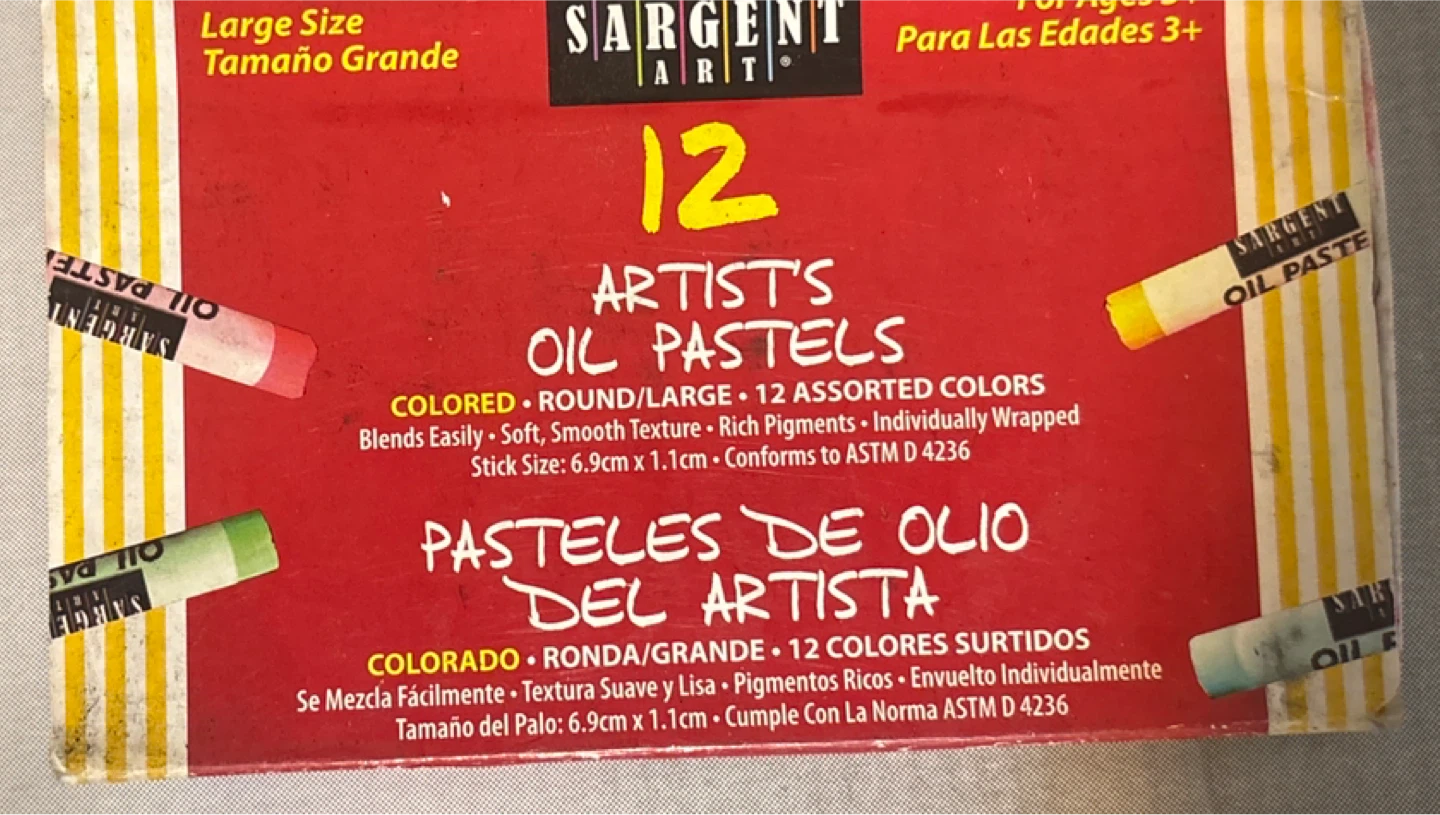 Sargent Art 12 Assorted Colors Oil Pastels