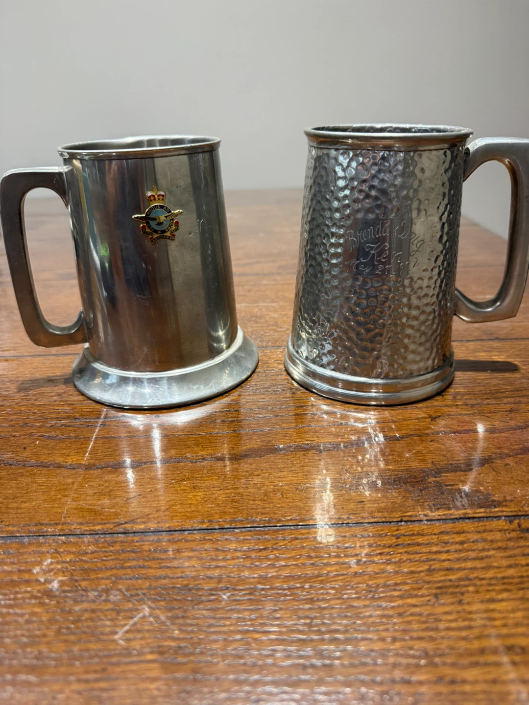 Vintage Pewter Mugs