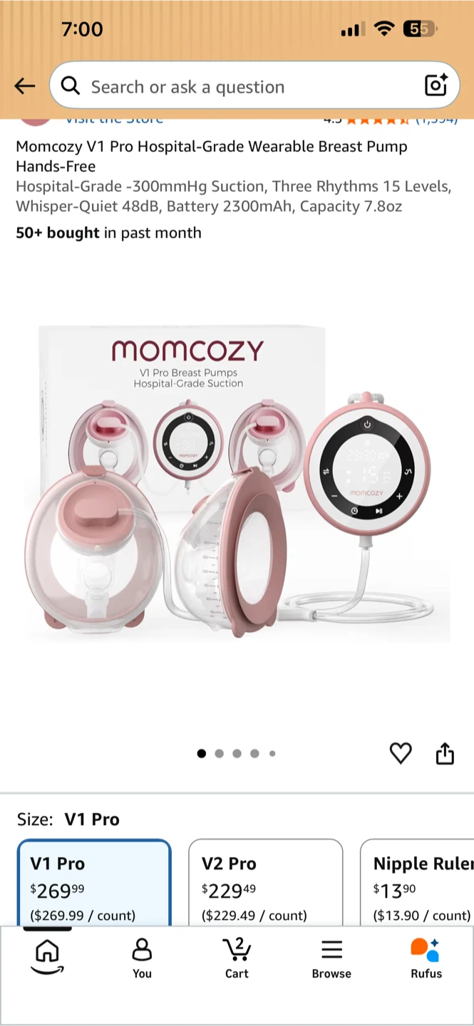 NEW! Momcozy V1 Pro Wearable Breast Pump