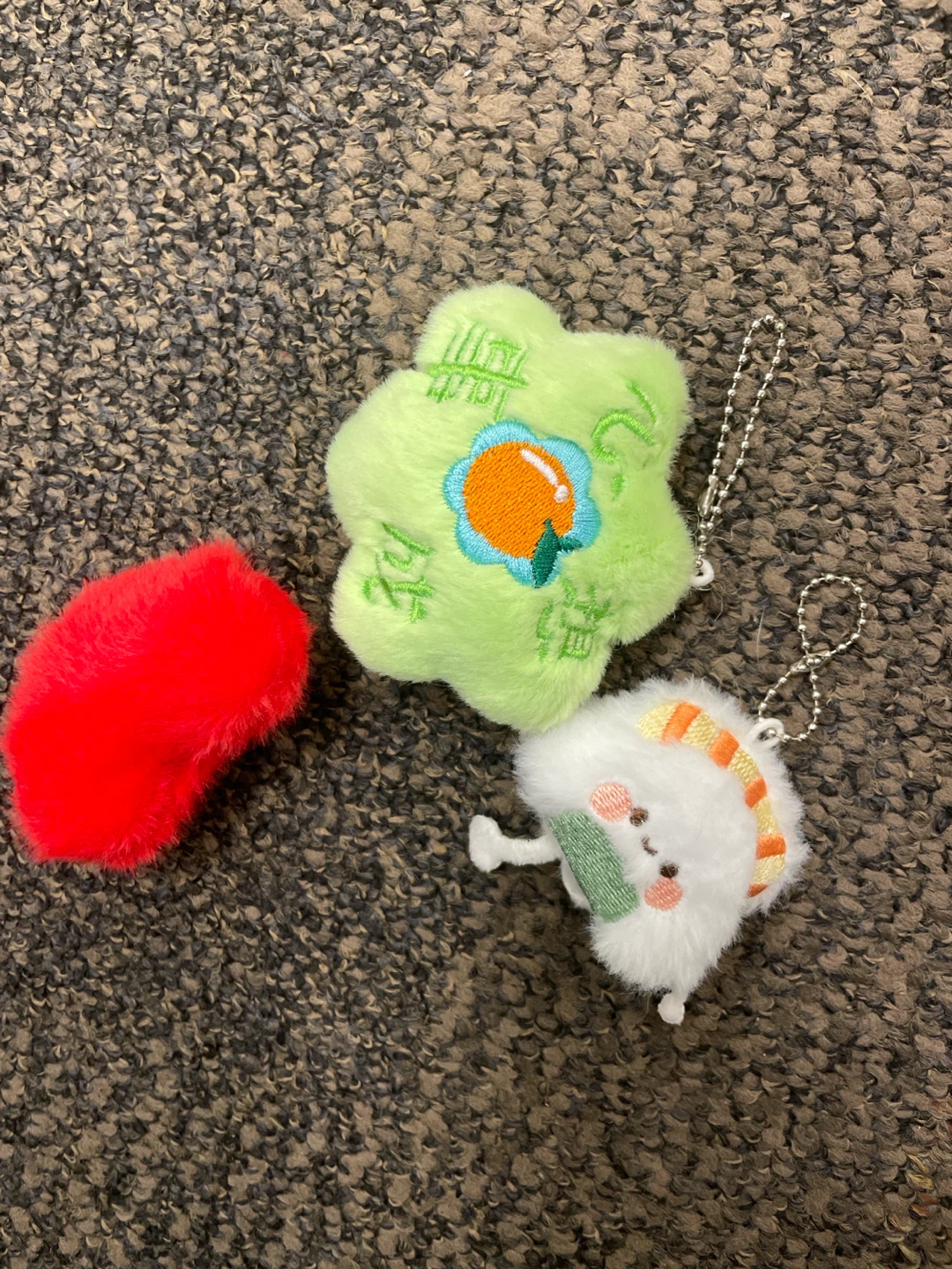 Set of 3 Plush Keychains