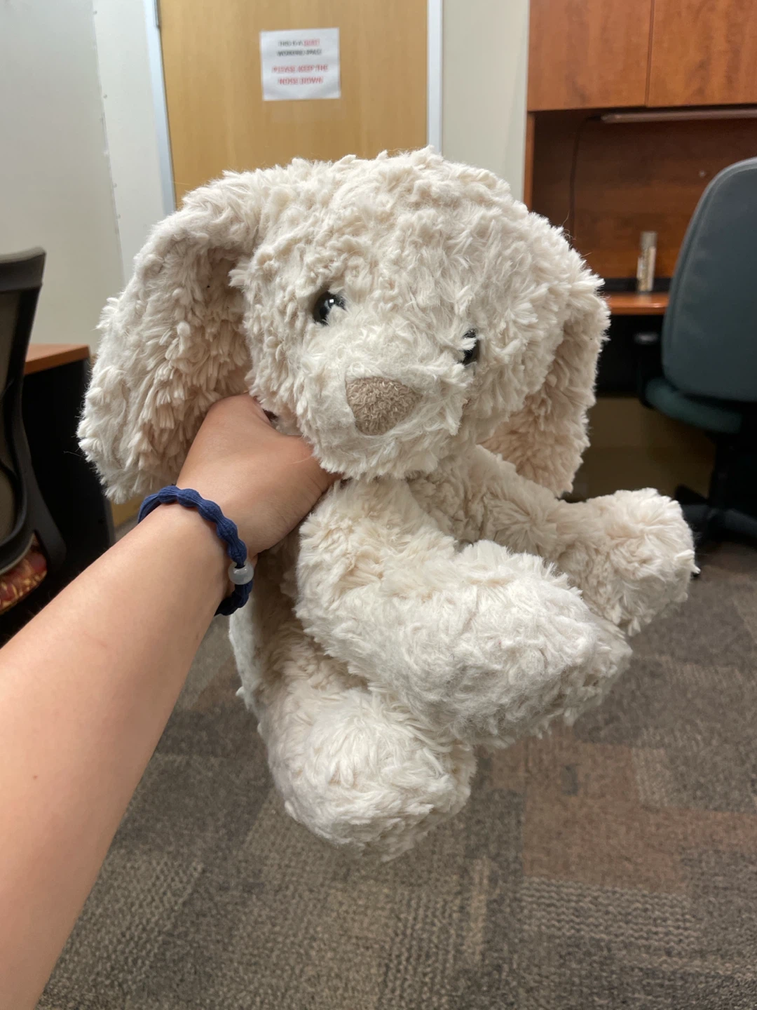 Cream Plush Bunny Stuffed Animal