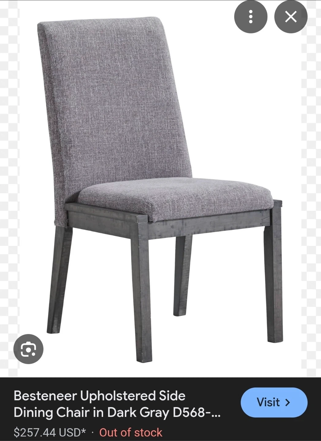 New in box set of 4 dining chairs- Dark Gray - photo 4