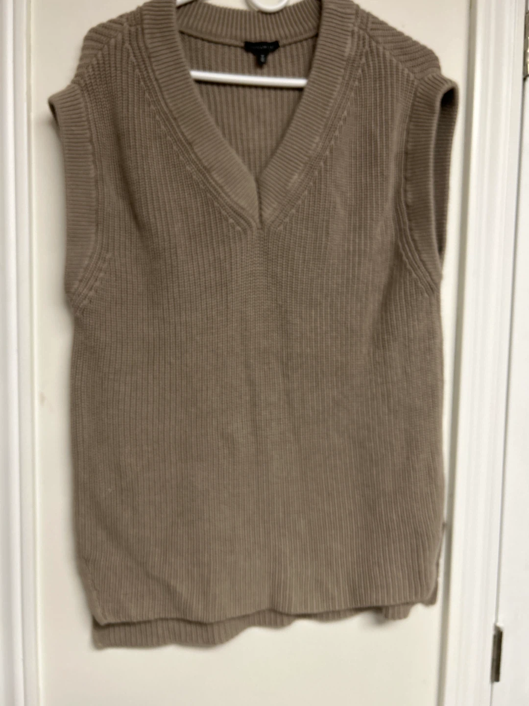 Dynamite Women's V-Neck Sweater Vest - Taupe - Size M - photo 3