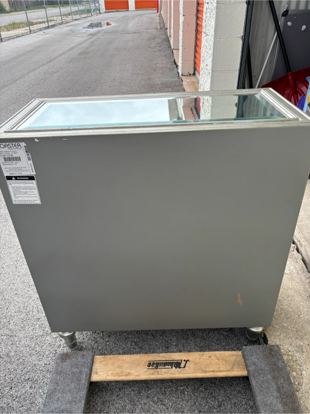 Mirrored Cabinet with Glass Top - photo 3
