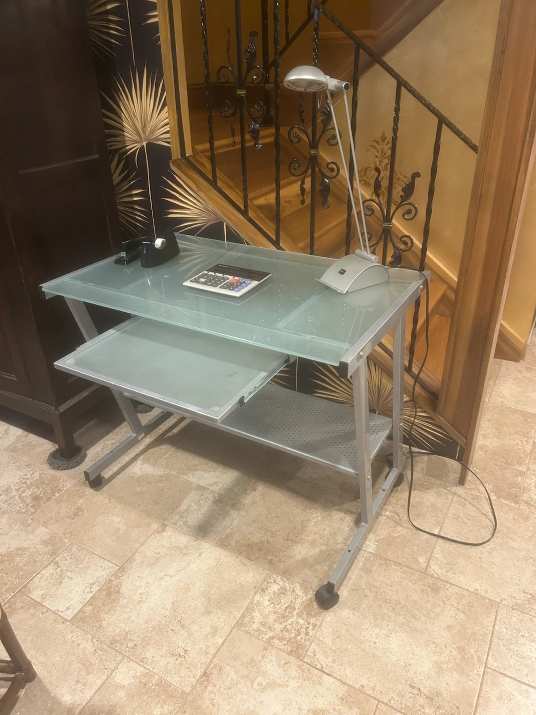 Glass and Metal  Desk - photo 2