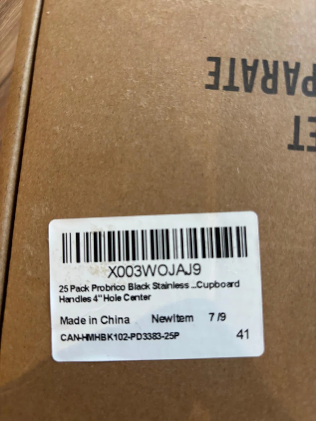 25 Pack Probrico Black Stainless Steel Cabinet Handles - photo 3