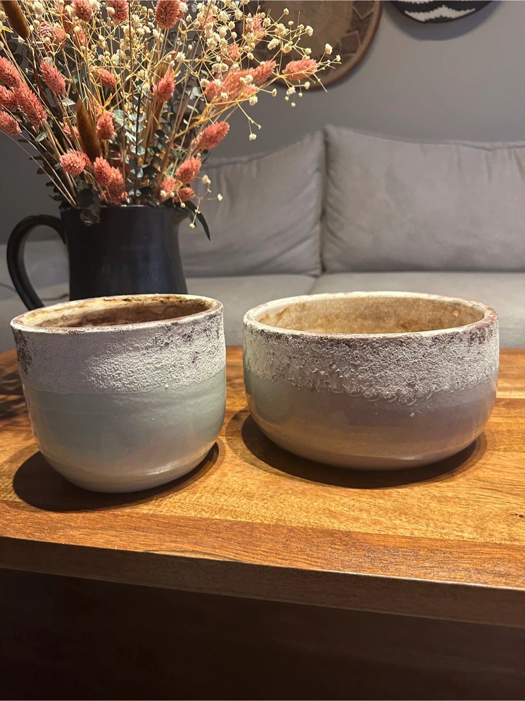 Set of 2 Ceramic Planters