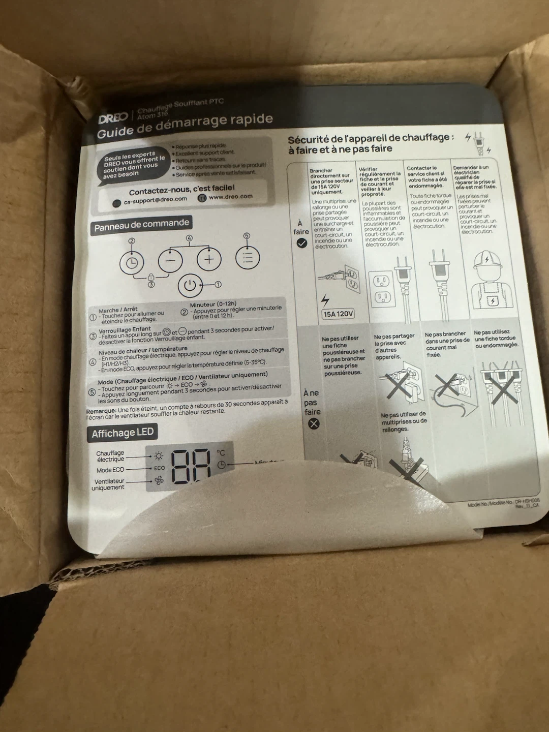 Dreo Atom 316 PTC Fan Heater - photo 3