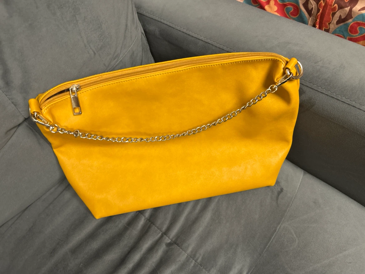 ALDO Yellow Clutch Purse with Chain