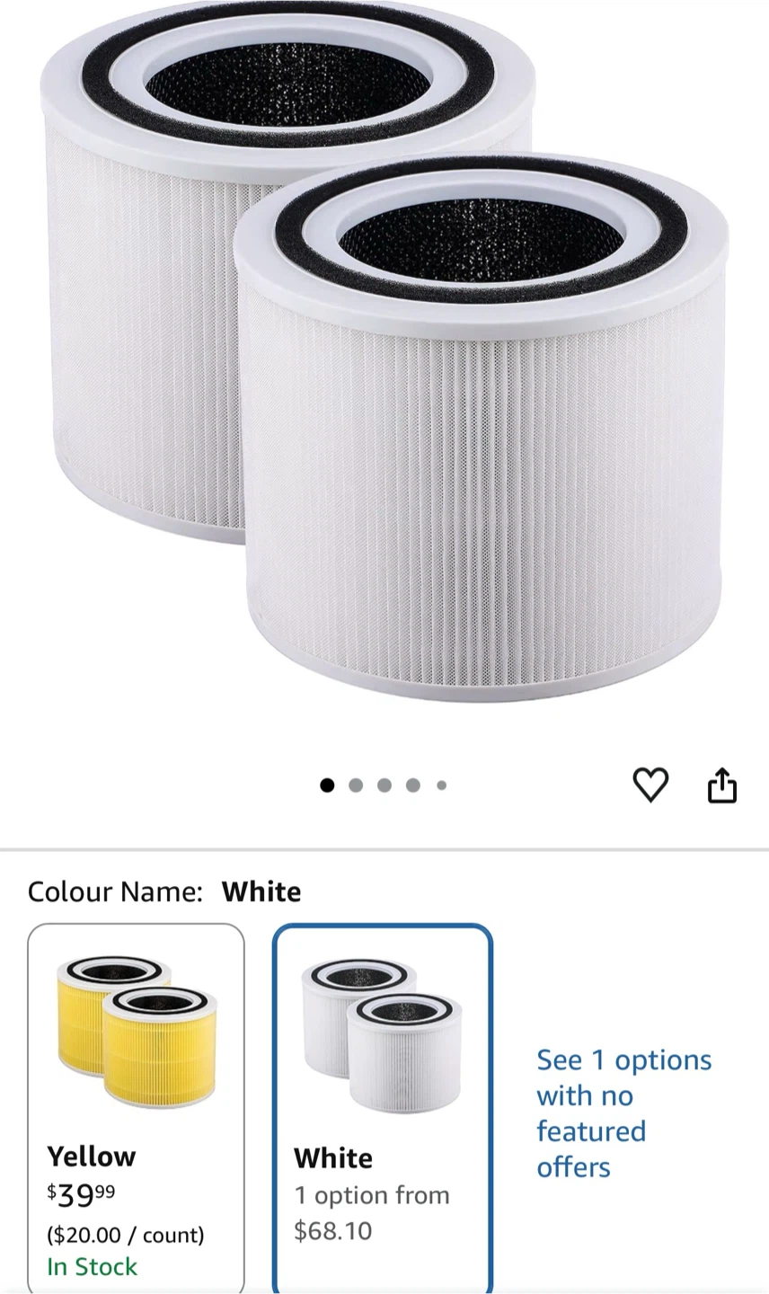 2 Pack Air Purifier Replacement Filter for Levoit Core 300/300S - photo 2