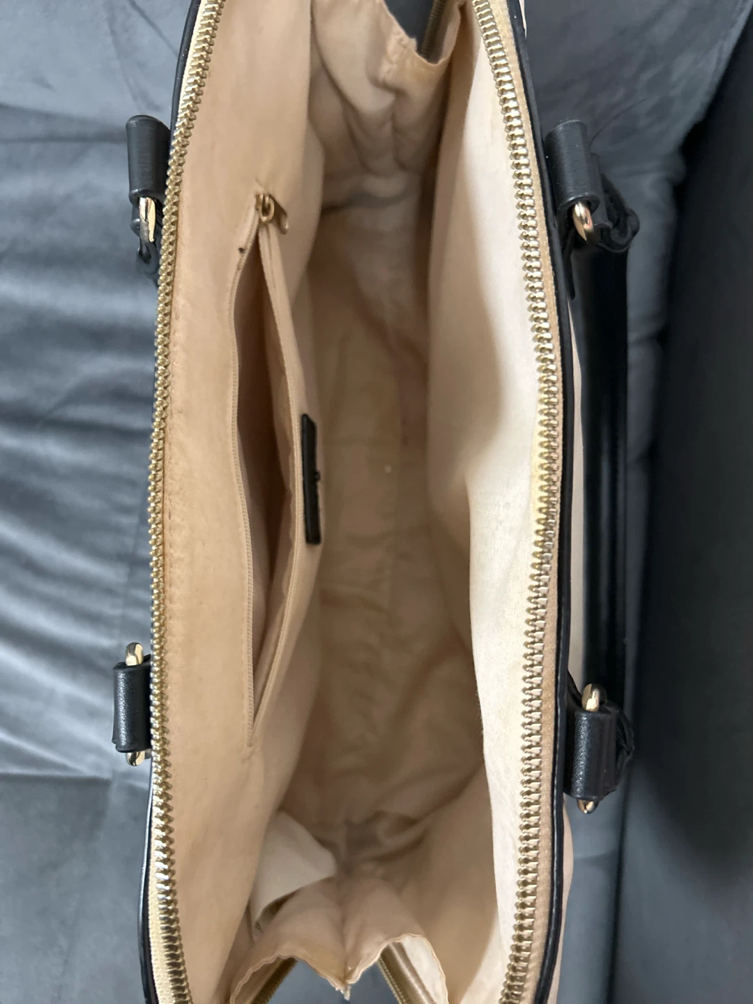 Cream and Black Dome Satchel Handbag - photo 3
