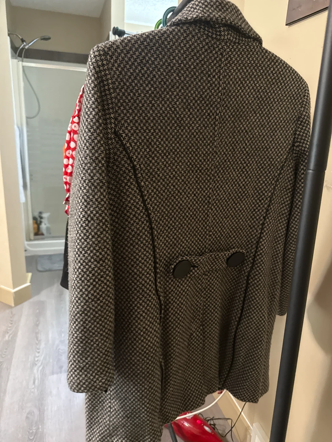 Black & White Houndstooth Coat - photo 3