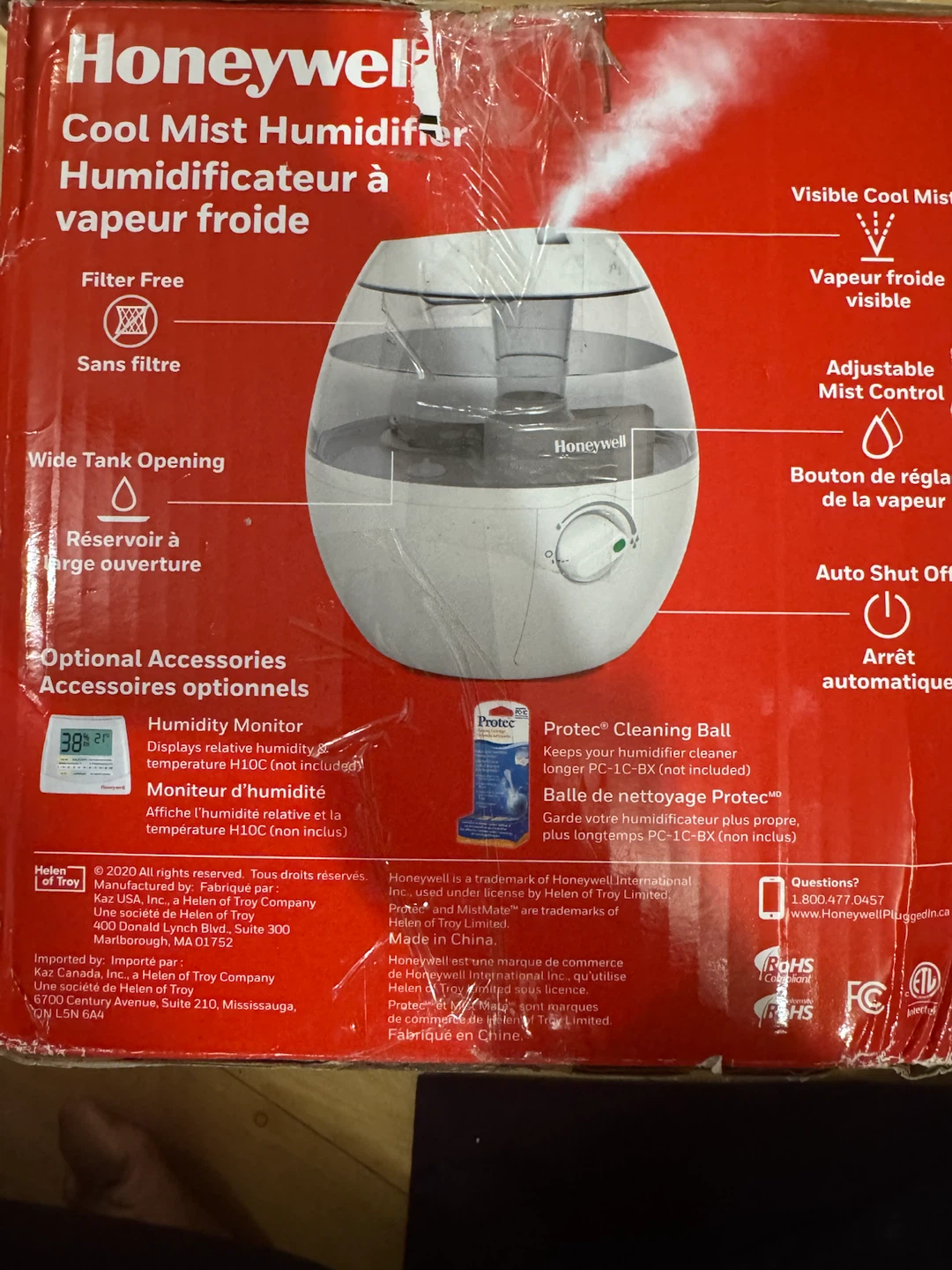New Honeywell Mistmate Cool Mist Humidifier - photo 3