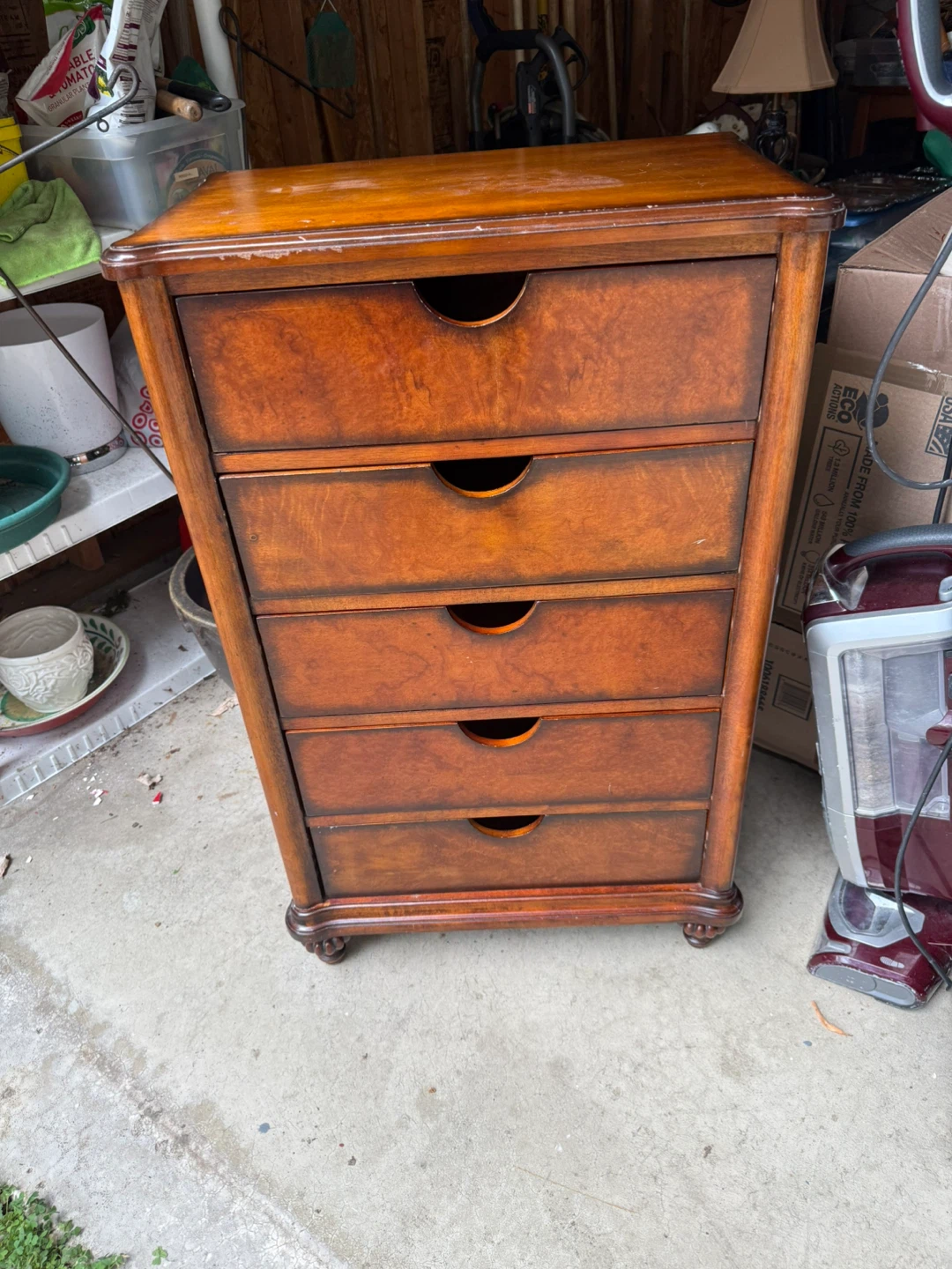 5-Drawer Wooden Chest of Drawers