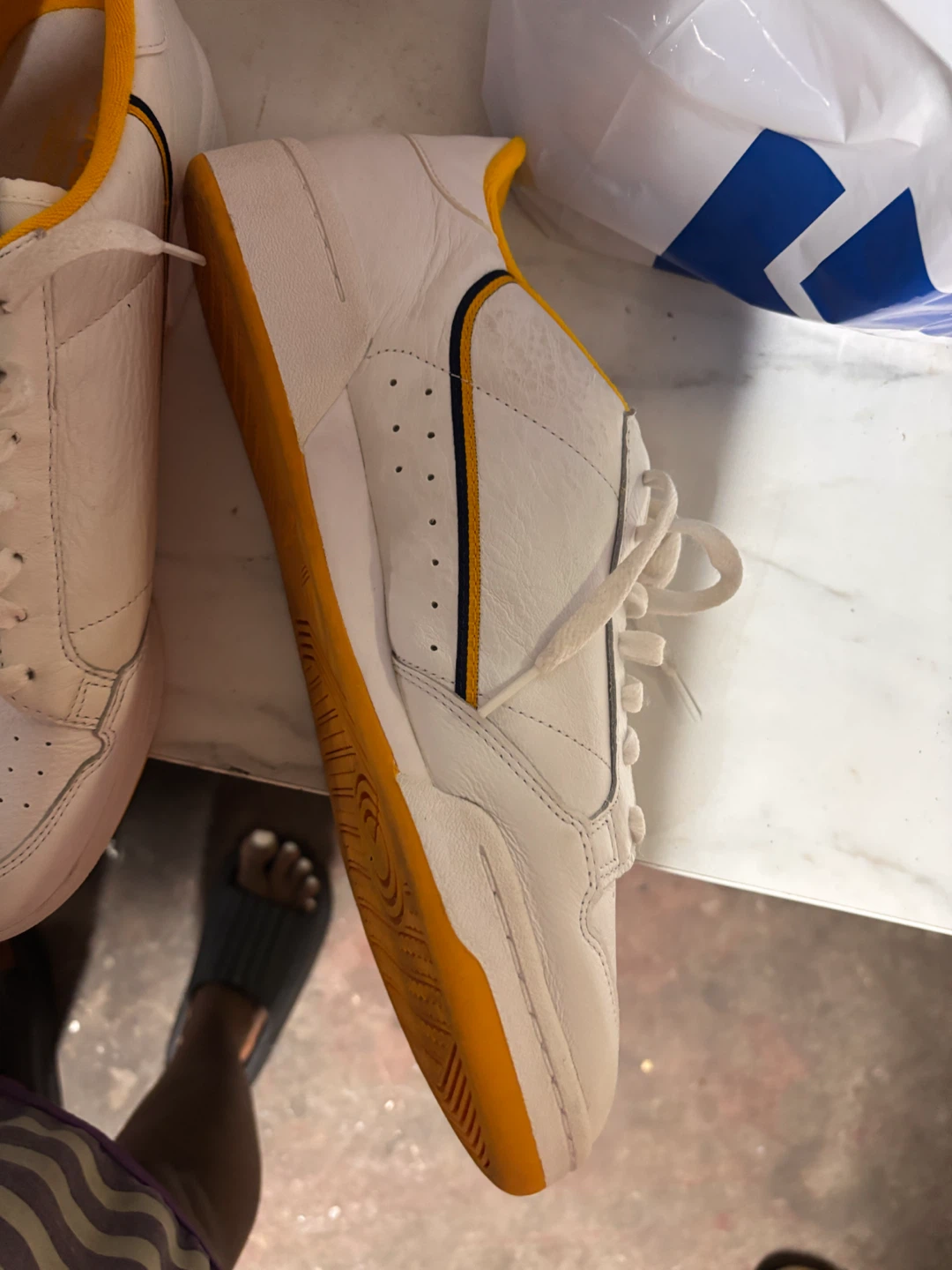 Adidas Continental 80 Sneakers, White/Yellow - photo 4