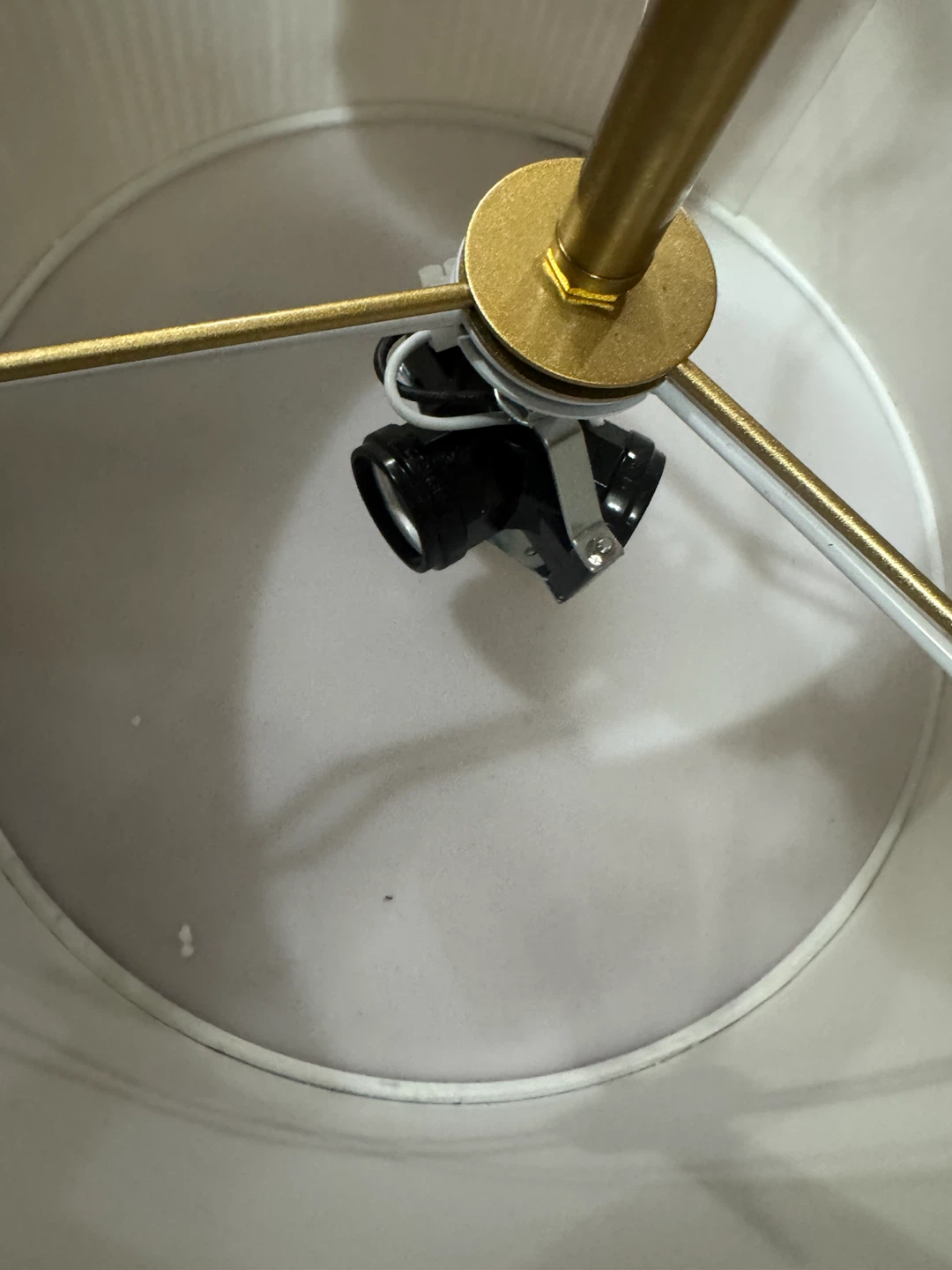 18" Hemp Rope & Fabric Gold Ceiling Light - photo 5