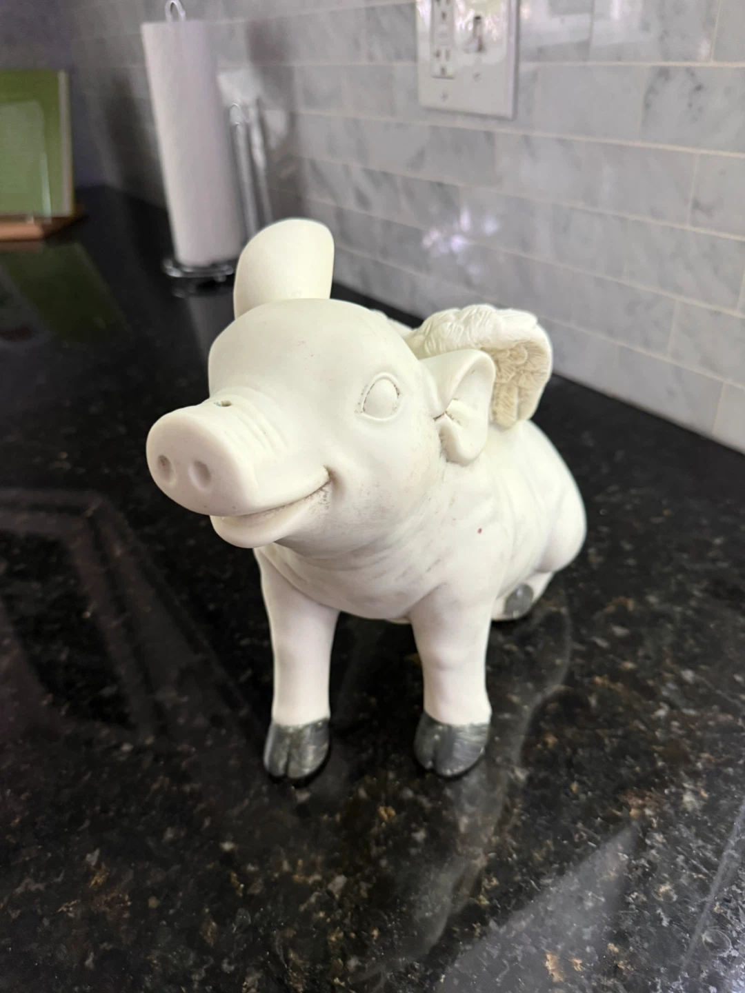 Ceramic Flying Pig Figurine