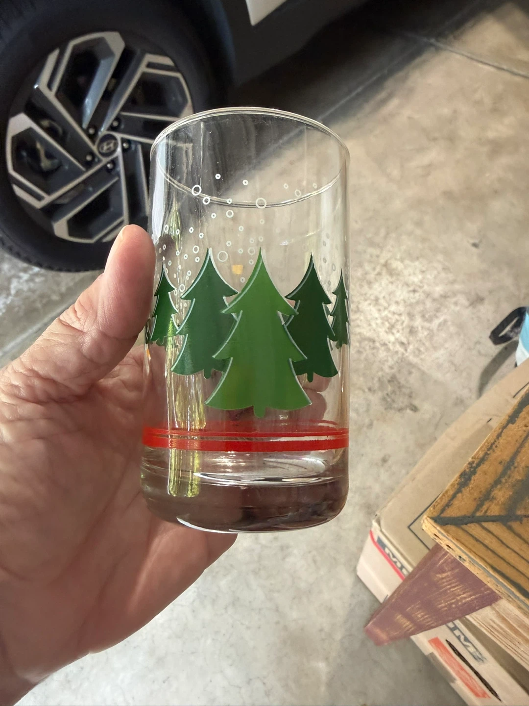 Set of 4 Vintage Christmas Tree Drinking Glasses - photo 3
