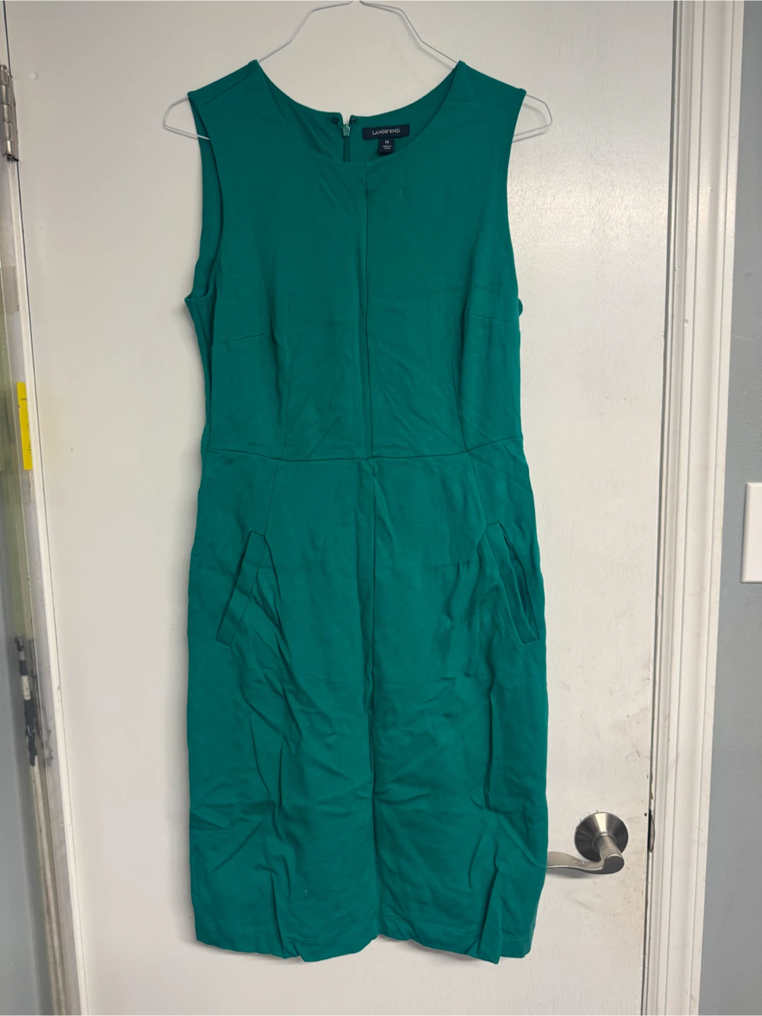 Lands' End Green Sleeveless Dress Size 12