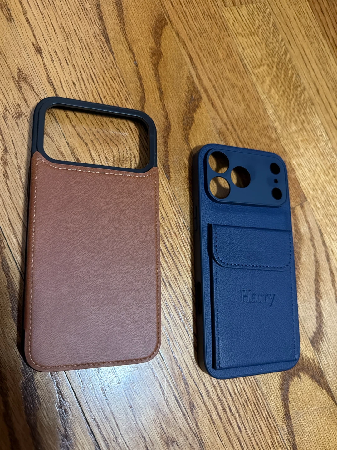 Two Personalized Leather Phone Cases 17 pro max